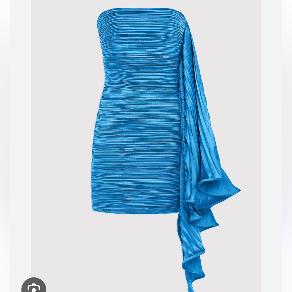 AMUR Blue Kayleigh Dress Strapless Mini